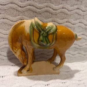 Vintage Chinese Tank Dynasty Horse Figurine